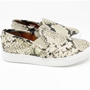 Steve Madden Snake Print Slip On Sneakers